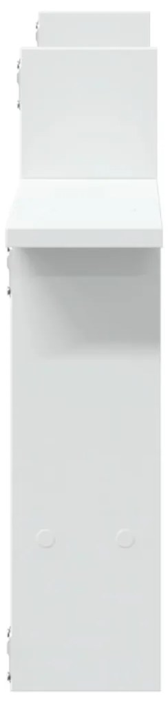 Prateleiras de parede 2 pcs 50x12x50cm derivados madeira branco