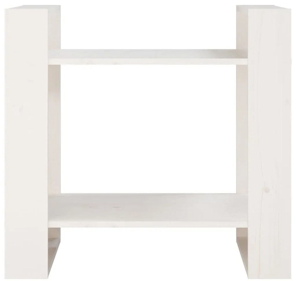 Estante/divisória 60x35x57 cm madeira de pinho maciça branco