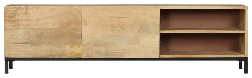 Móvel de TV em madeira de mangueira maciça 145x30x41 cm