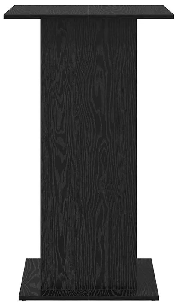 Mesa de Bar com Armazenamento Carvalho Preto 60x60x102 cm Madeira Enge
