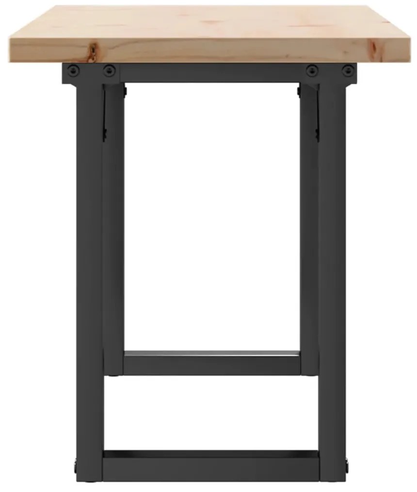 Mesa de centro estrutura em O 110x40x45,5cm pinho/aço