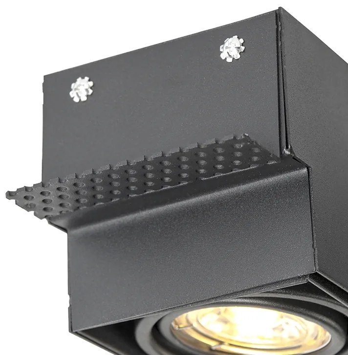 LED Foco embutido inteligente preto incl. Wifi GU10 Trimless - Oneon 1 Moderno