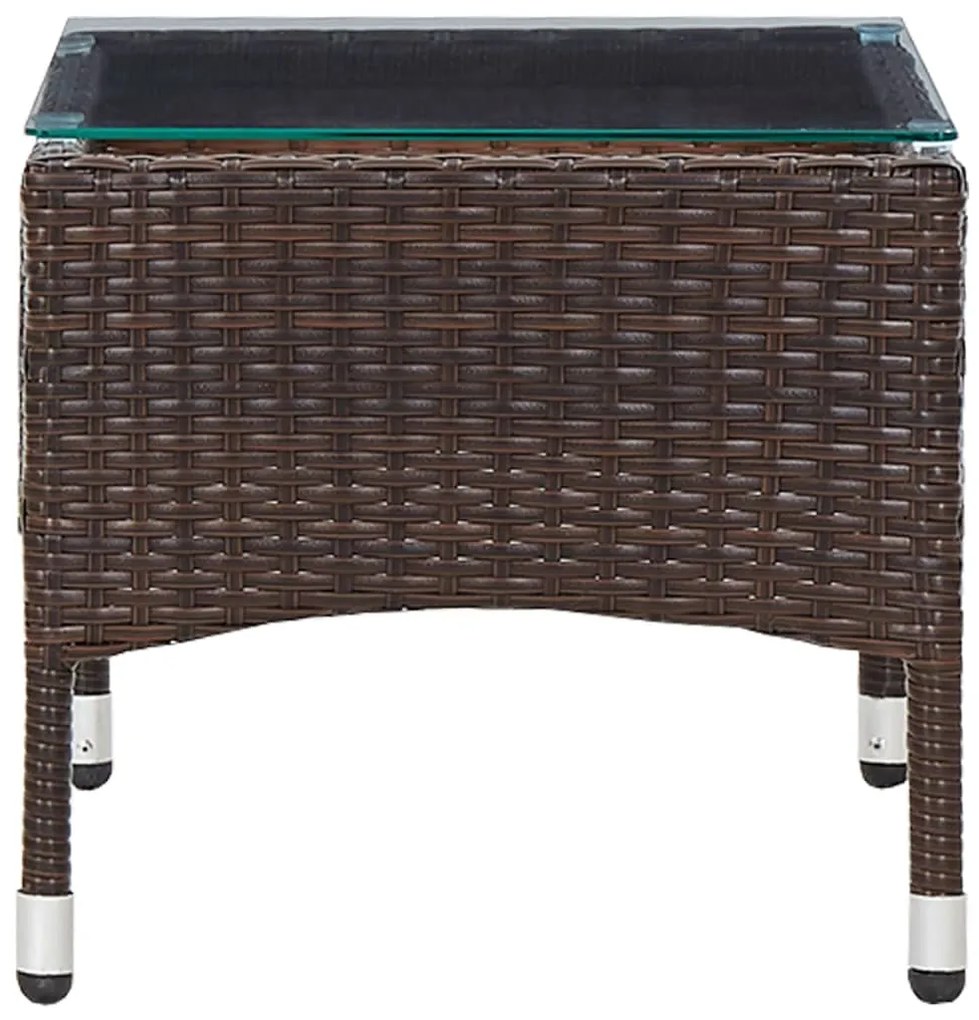 Mesa de centro 60x40x36 cm vime PE castanho