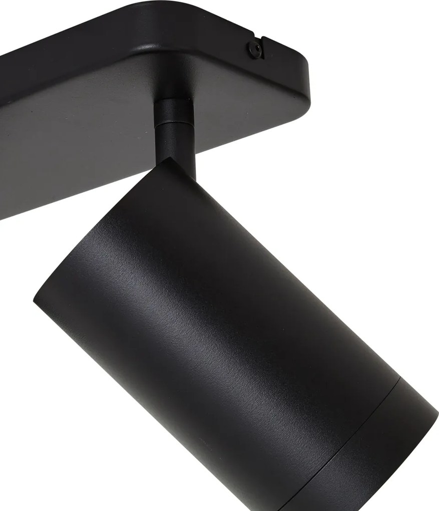 Candeeiro de Teto Moderno Preto 3 Luzes GU10 70mm - Jeana Luxe