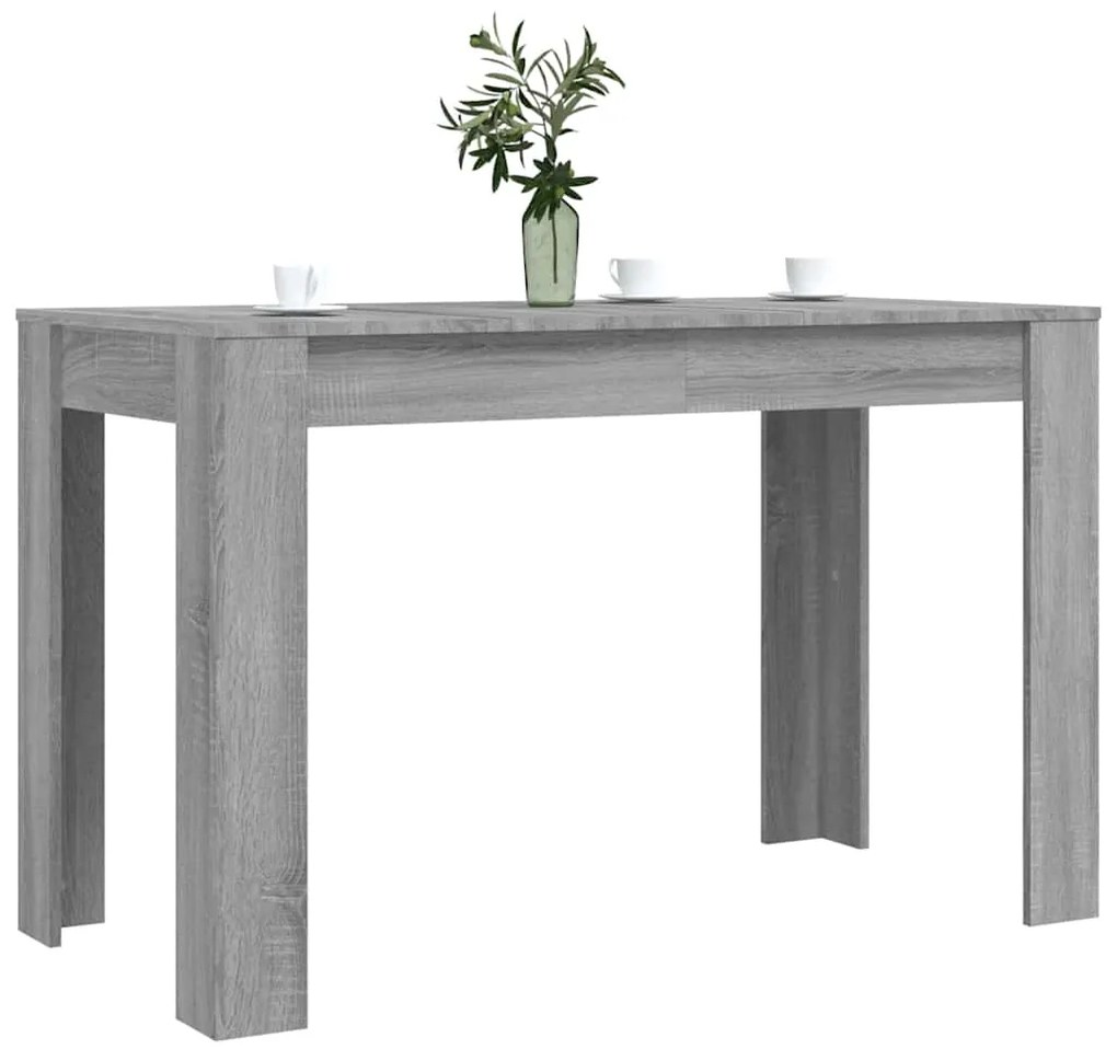 Mesa de jantar 120x60x76 cm derivados de madeira cinza sonoma