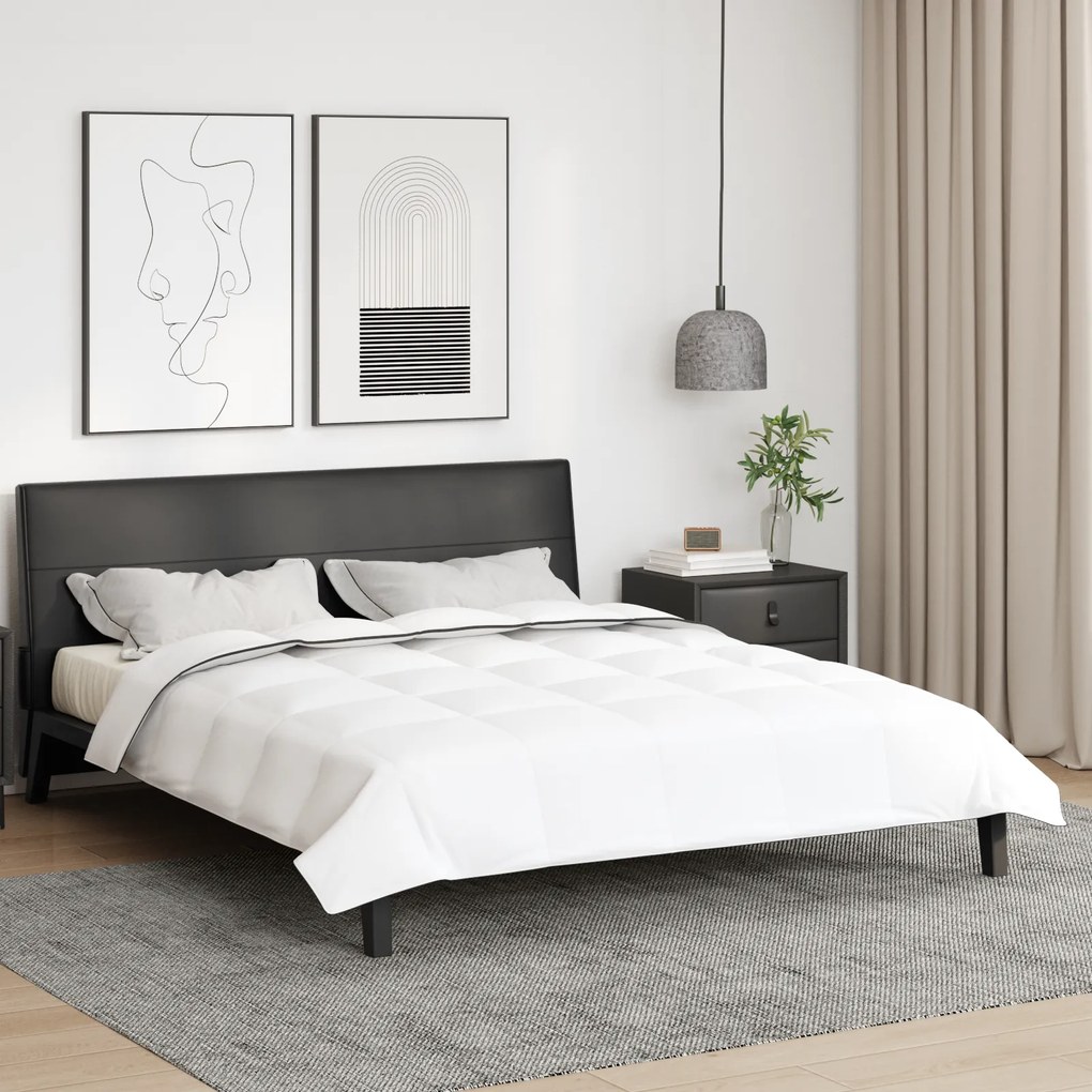 vidaXL Edredom de Inverno Branco 260 x 220 cm Poliéster pêssego 105gsm