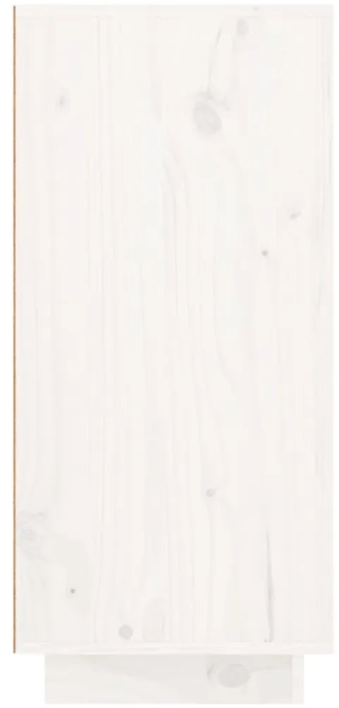 Aparador 111x34x75 cm madeira de pinho maciça branco