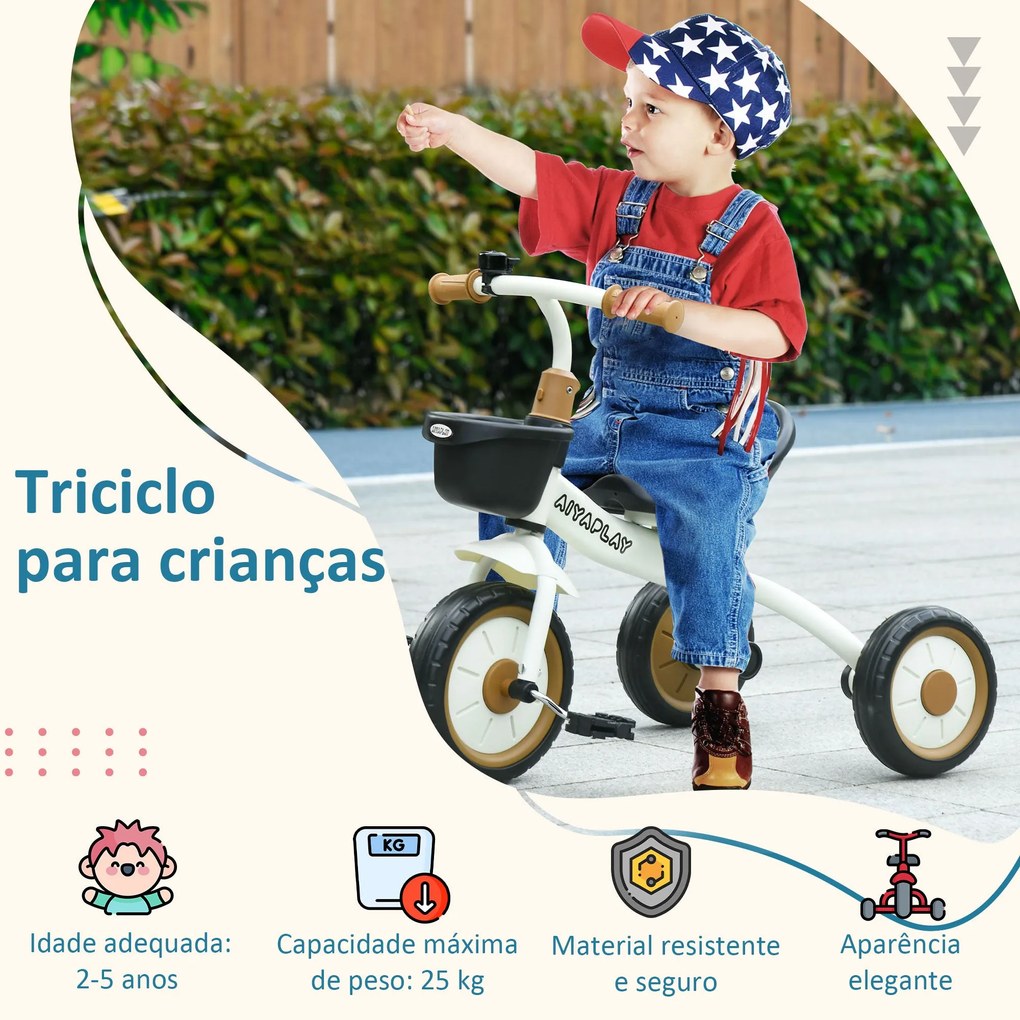 AIYAPLAY Triciclo para Crianças de 2 a 5 anos Triciclo Infantil com As