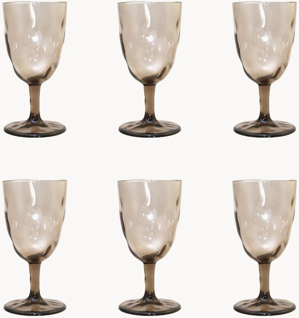 Copos de vinho Wavy, conjunto de 6