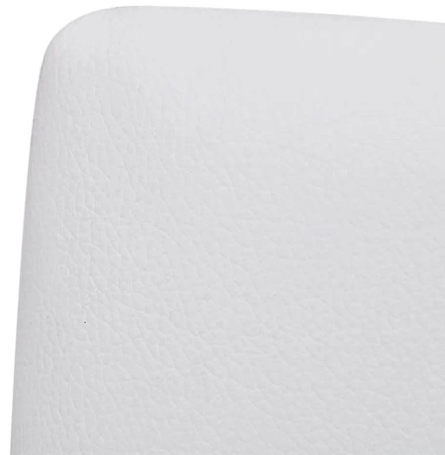 Cadeiras de jantar cantilever 6 pcs couro artificial branco
