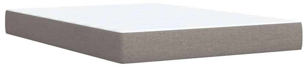 Cama com molas/colchão 140x190 cm tecido castanho-acinzentado