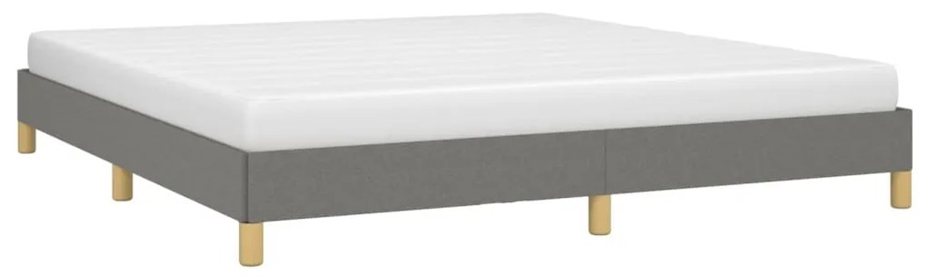 Estrutura de cama sem colchão 180x200 cm tecido cinzento-escuro