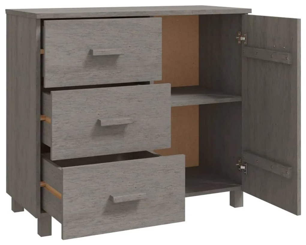 Aparador HAMAR 90x40x80 cm pinho maciço cinza-claro