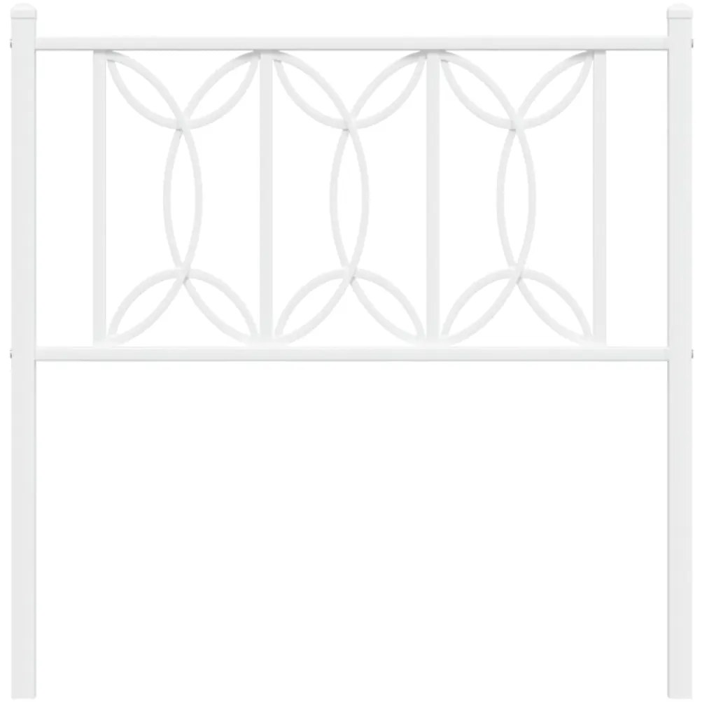 Cabeceira de cama 80 cm metal branco