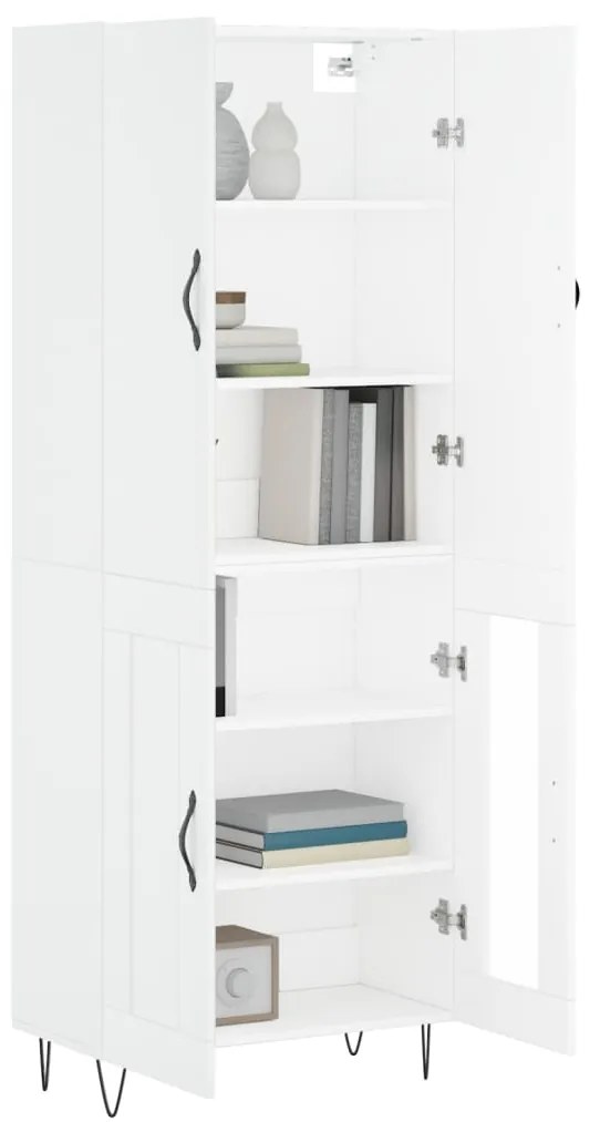 Armário alto 69,5x34x180 cm derivados de madeira branco