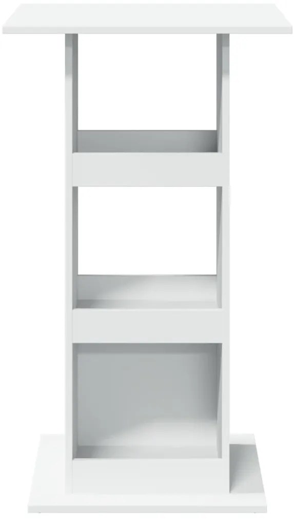Mesa de bar c/ arrumação 60x60x102 cm derivados madeira branco