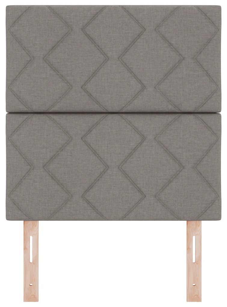 Cabeceira vidaXL Design de Blocos de Diamante Taupe 80 cm Tecido, Cabe