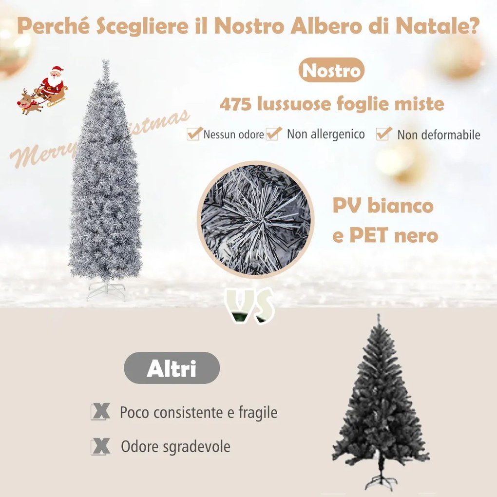 Árvore de Natal artificial flocada de neve de 24 polegadas