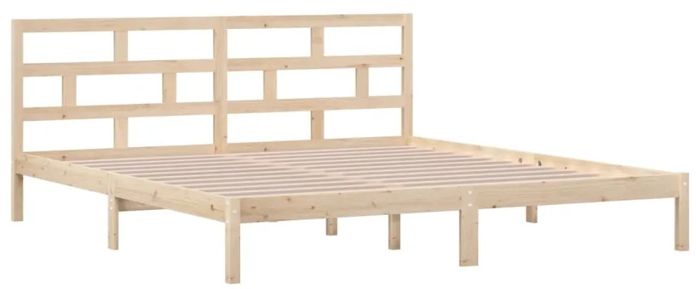 Estrutura de cama 140x190 cm pinho maciço