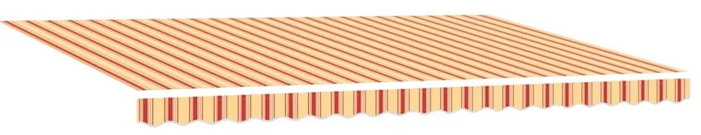 Toldo Retrátil Manual com LED Amarelo e Laranja 500x350 cm