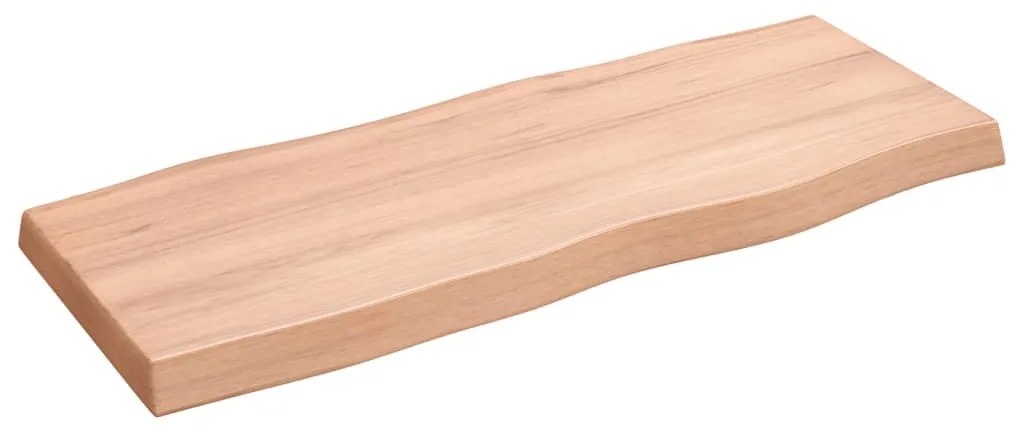 Tampo de mesa com bordas vivas carvalho tratado castanho-claro