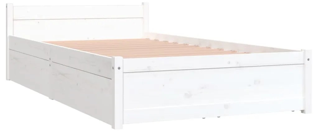 Estrutura cama com gavetas 90x190 cm Single branco