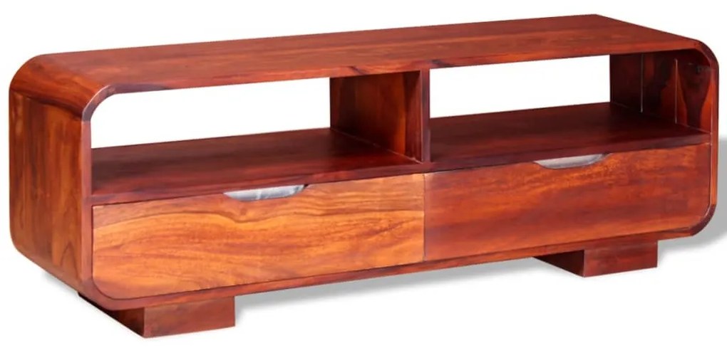 vidaXL Móvel de TV em madeira de acácia maciça 116x30x40 cm