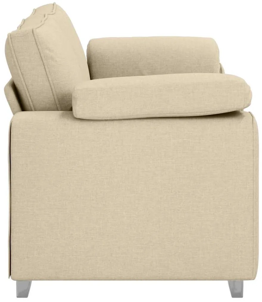 Sofá Loveseat Creme 140 cm Tecido