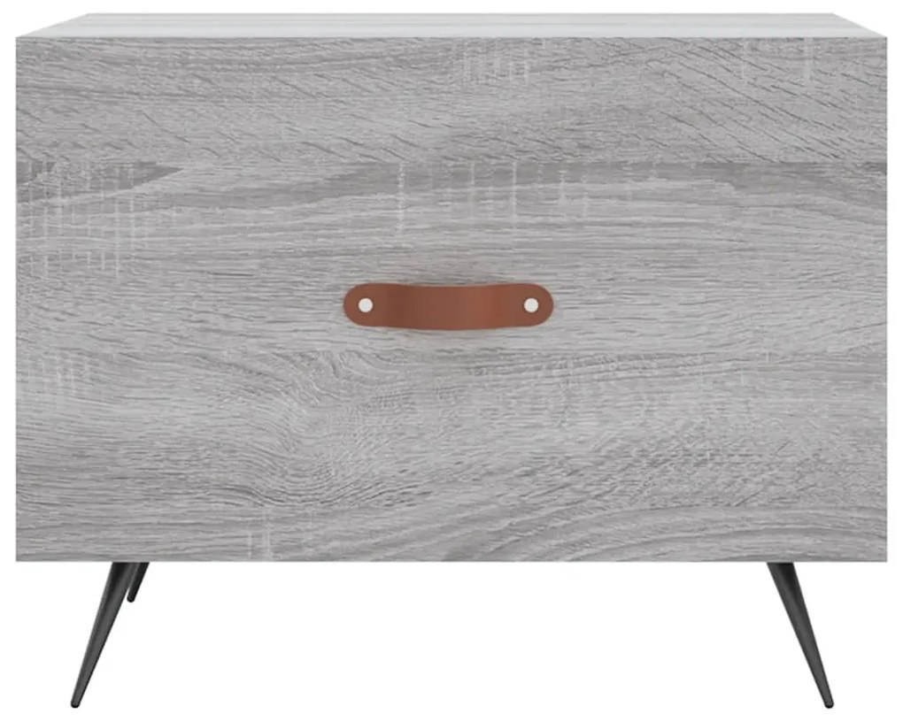 Mesas de centro 2 pcs 50x50x40 cm madeira proc. sonoma cinza