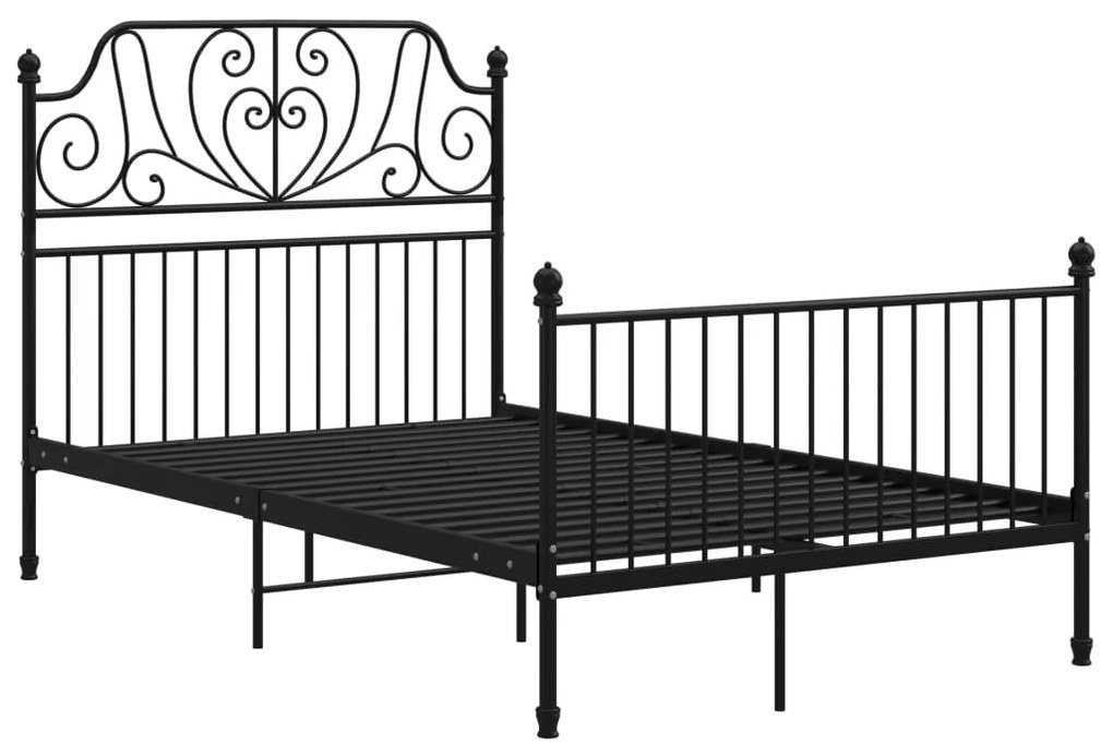 Estrutura de cama 120x200 cm metal preto