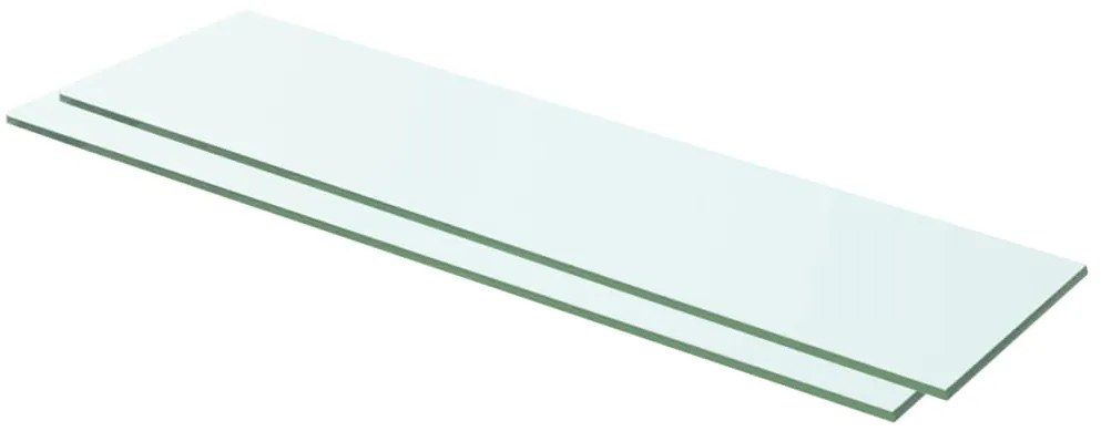 Prateleiras 2 pcs 60x12 cm vidro transparente