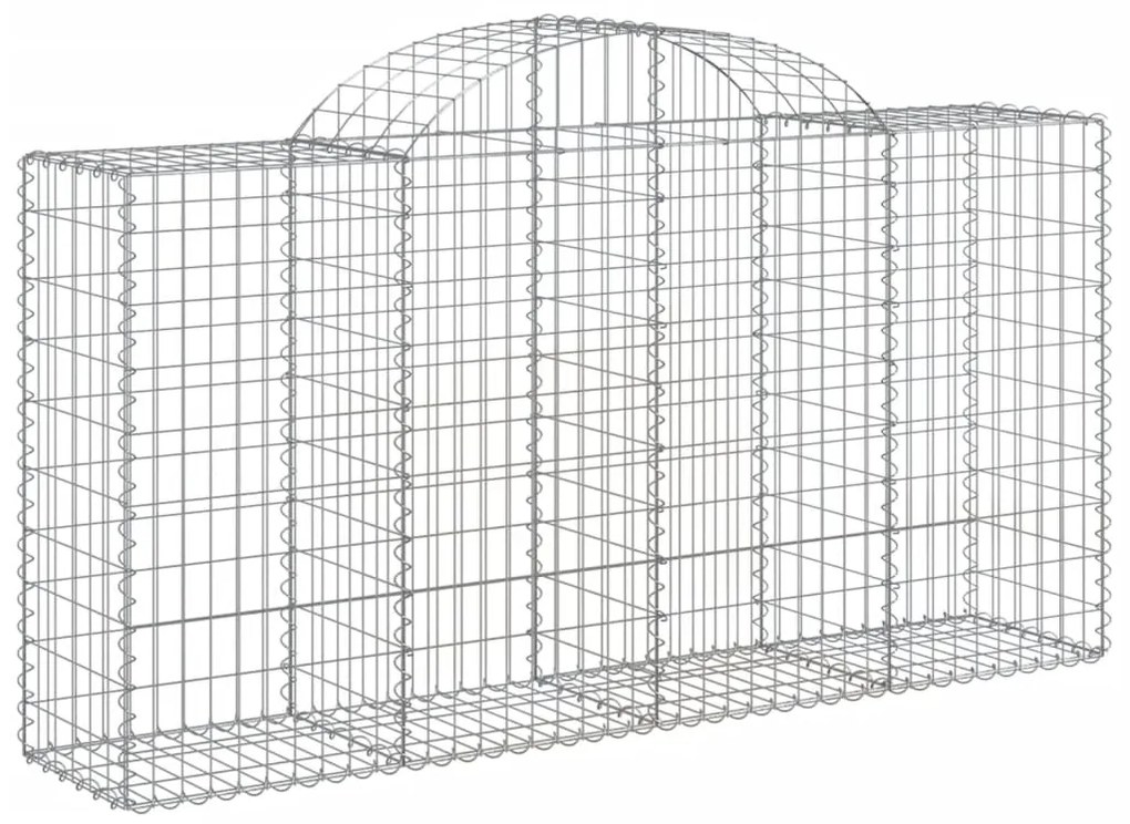 Cestos gabião arqueados 3pcs 200x50x100/120cm ferro galvanizado