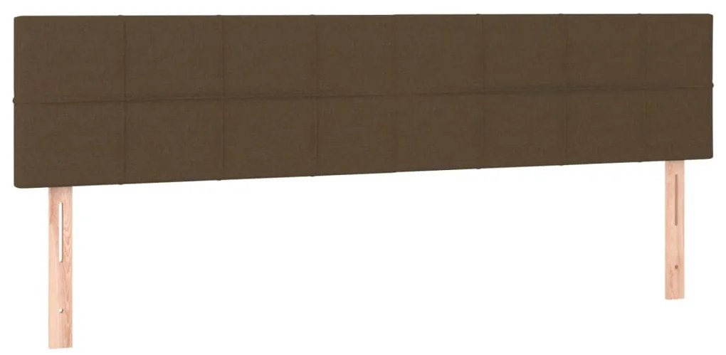 Cama boxspring com colchão 120x190 cm tecido castanho-escuro