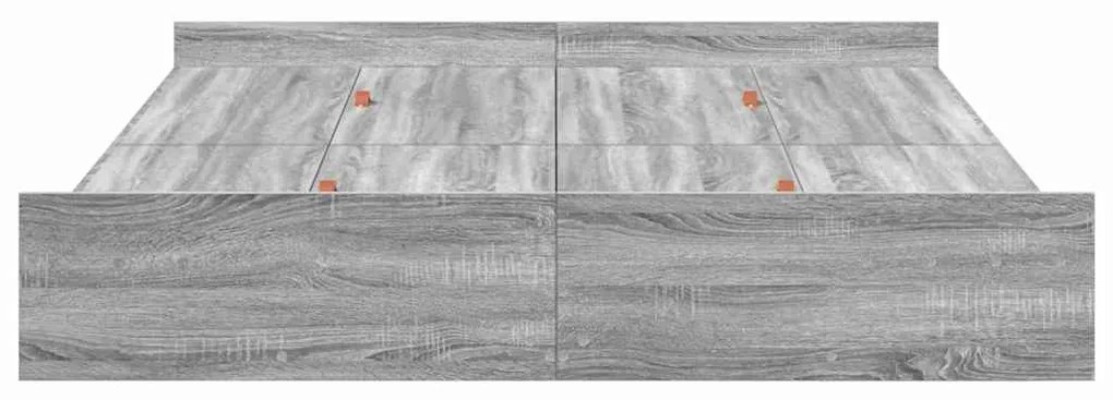 Estrado de cama com arrumação Sonoma cinzento 160 x 200 cm
