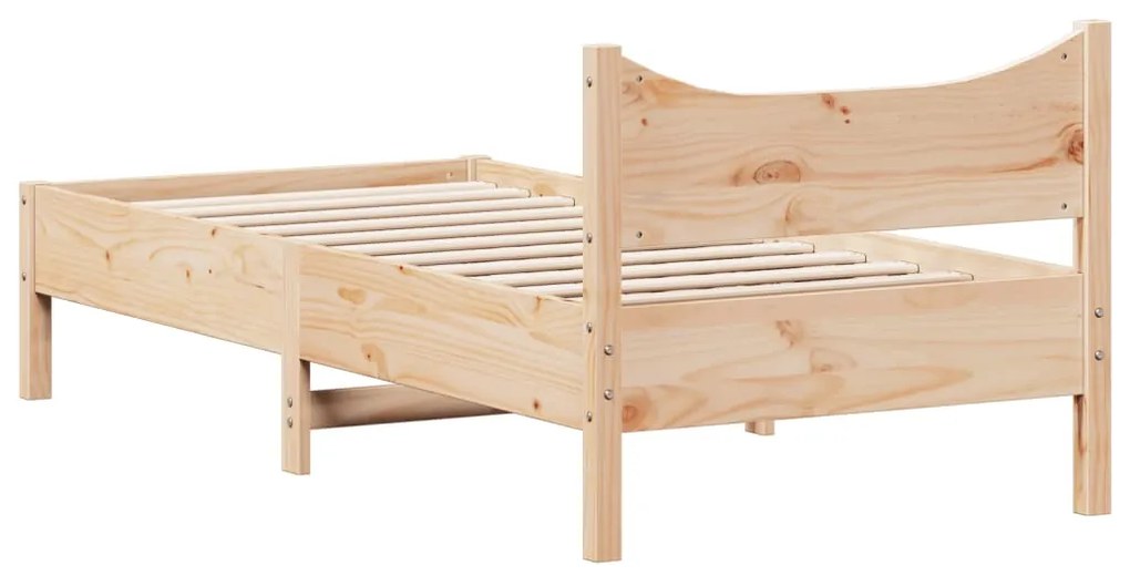 Cama sem colchão 75x190 cm madeira de pinho maciça
