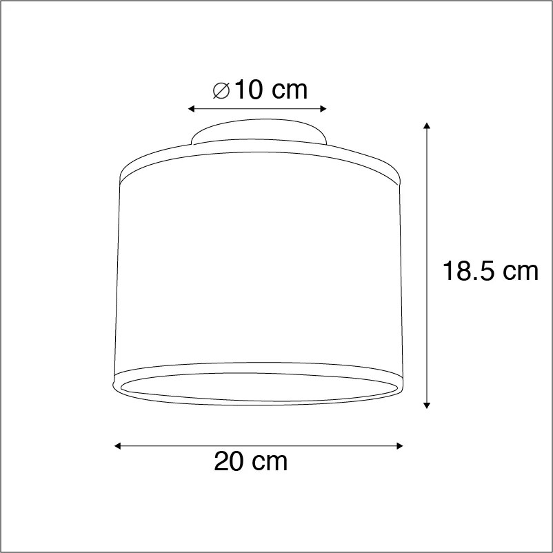 Lâmpada do teto cobre 20 cm - Tambor Moderno