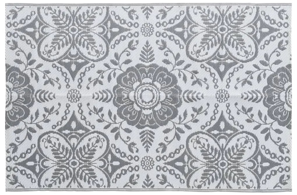 Tapete de exterior 190x290 cm ARAKIL PP cinzento-claro