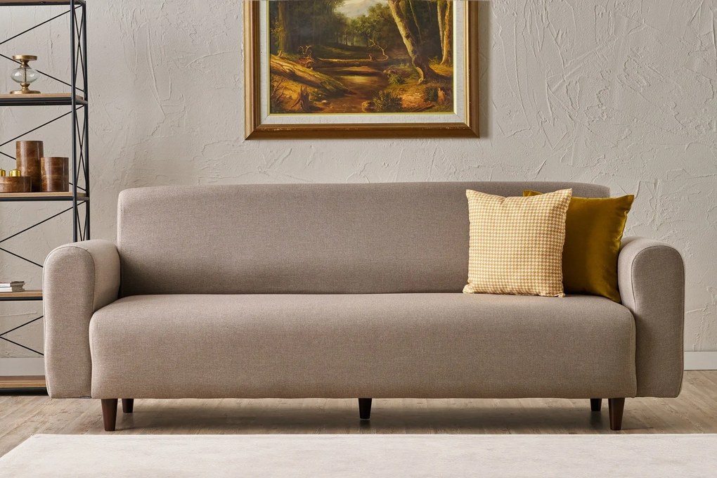 Sofá de 3 Lugares Noya – Creme – 220 x 87 x 70 cm