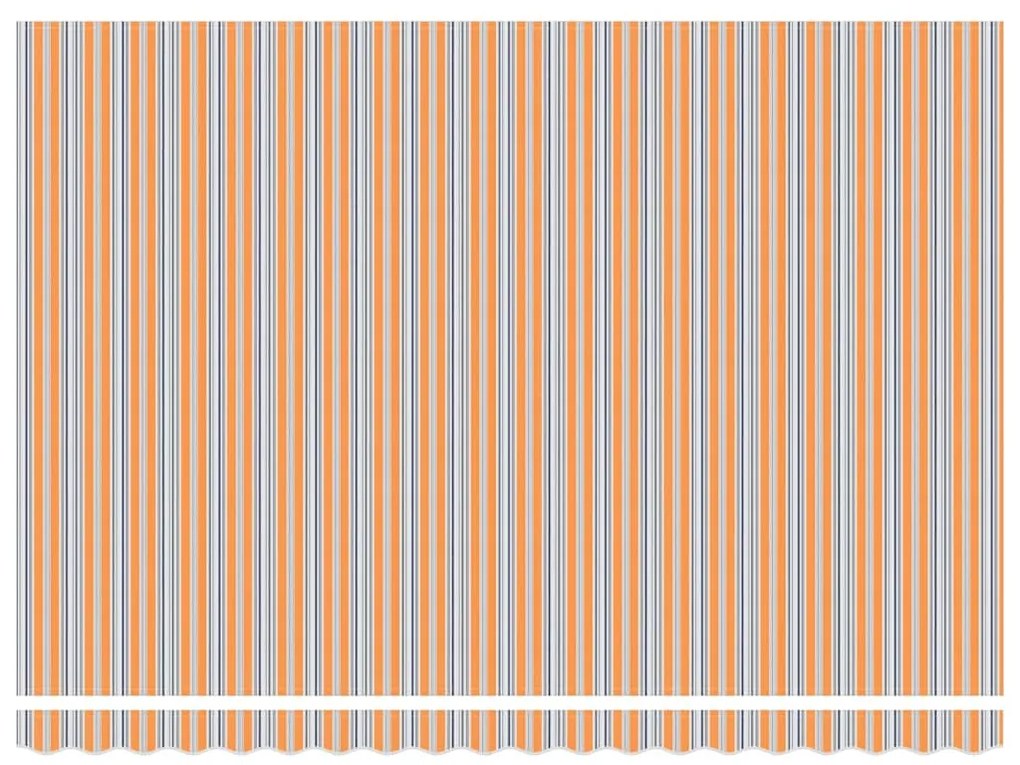 Toldo Retrátil Automático com Listras LED Multicoloridas 450x300 cm