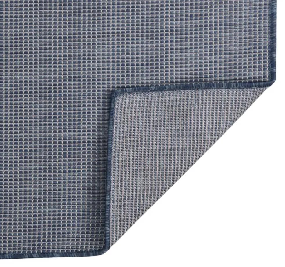 Tapete de tecido plano para exterior 80x150 cm azul