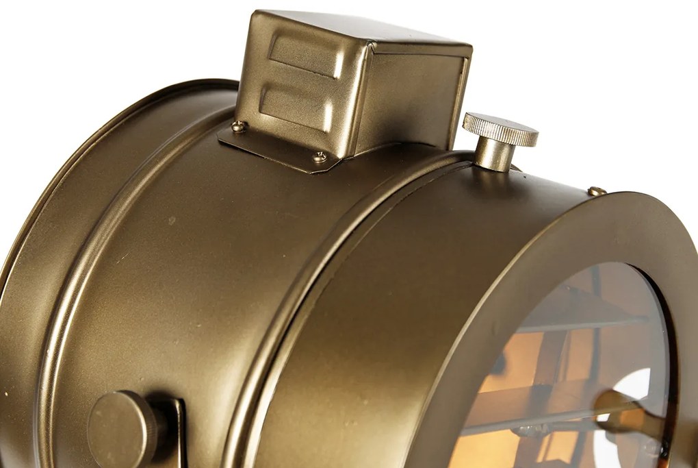 LED Candeeiro de pé inteligente tripé bronze com madeira Studio Spot incl. WiFi A60 - Radient Industrial