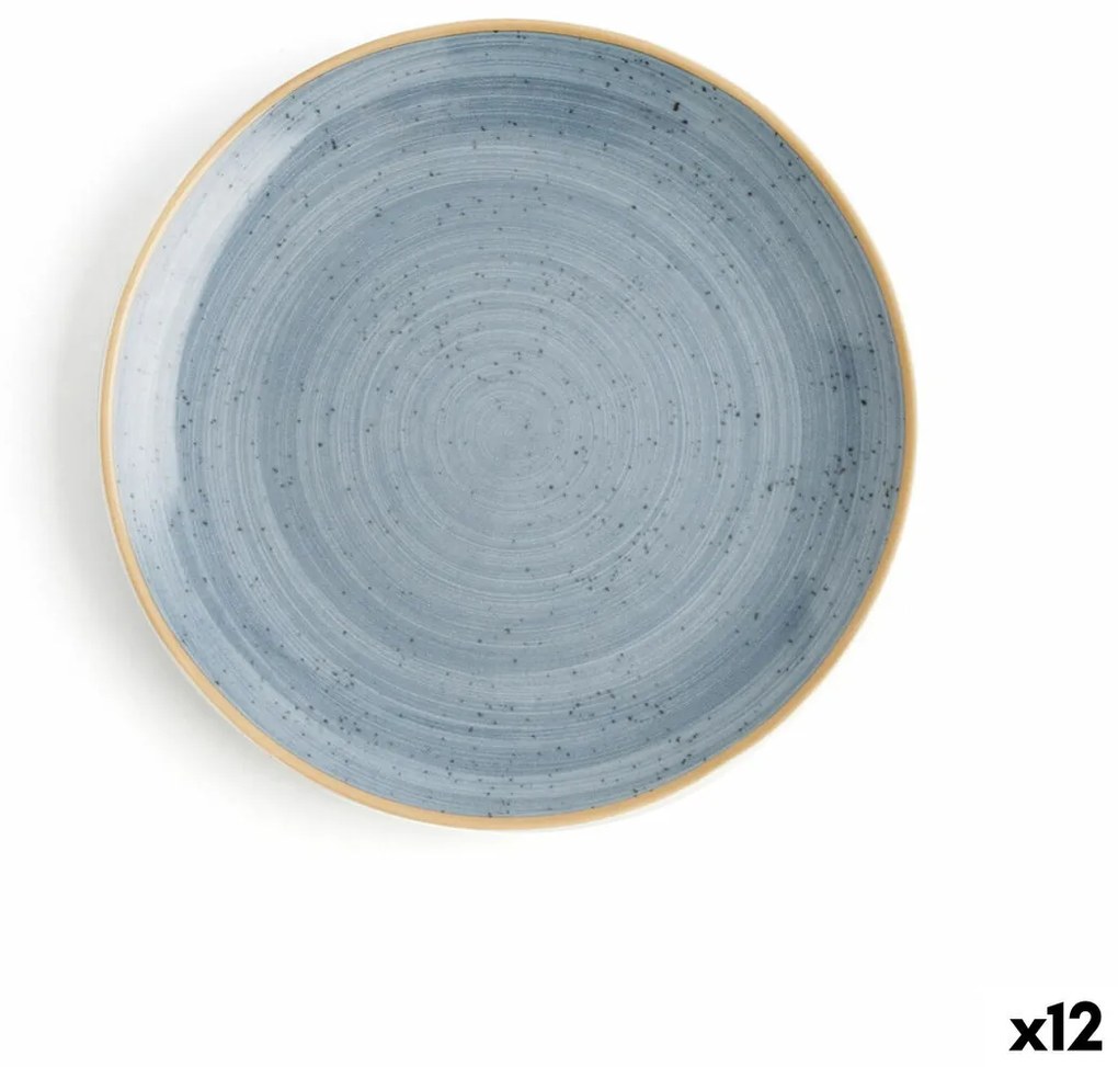 Plat Bord Ariane Terra Cerâmica Azul (ø 21 cm) (12 Unidades)