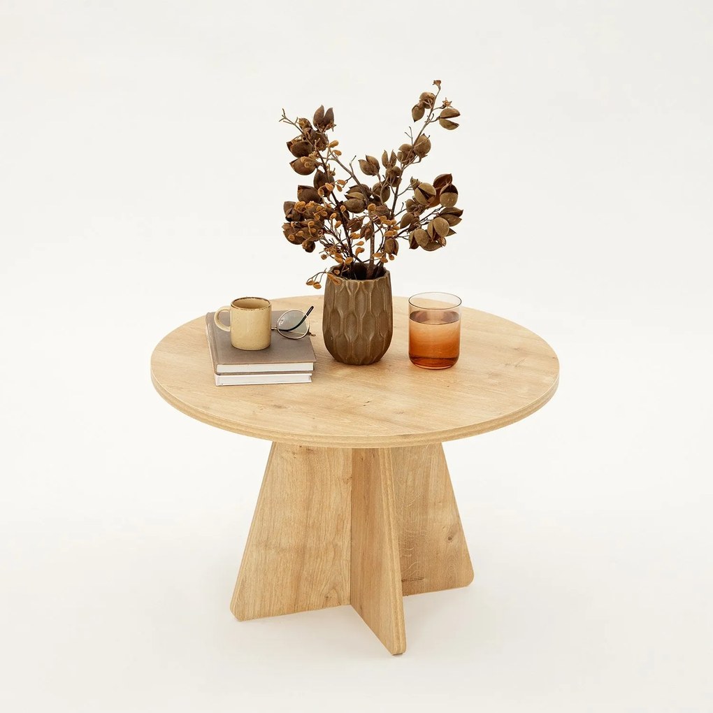 Mesa de Café Mushroom – Carvalho Safira – 60cm x 40cm x 60cm
