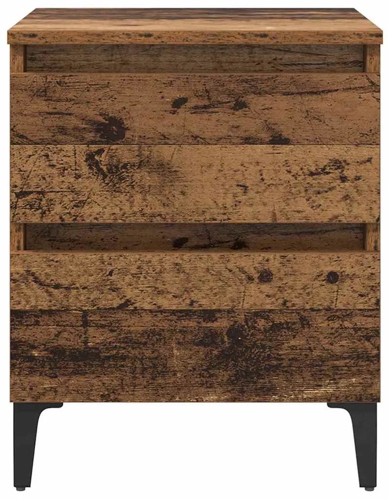 Armários de Cama 2 pcs Madeira Antiga 40x35x50 cm Madeira Engenharia