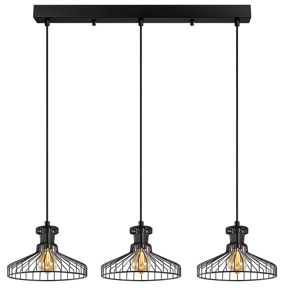 Candeeiro de Teto Events – Preto Antigo – 73 x 23 cm