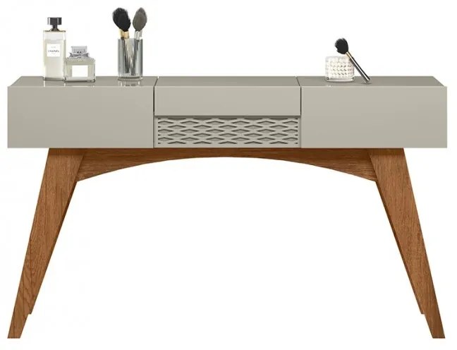 Mesa Consola ou Toucador STAR, MDP matte e casca de ovo, 136 x 37 cms