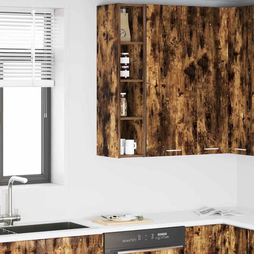 vidaXL Armário suspenso Carvalho Defumado 20 x 29,5 x 100 cm