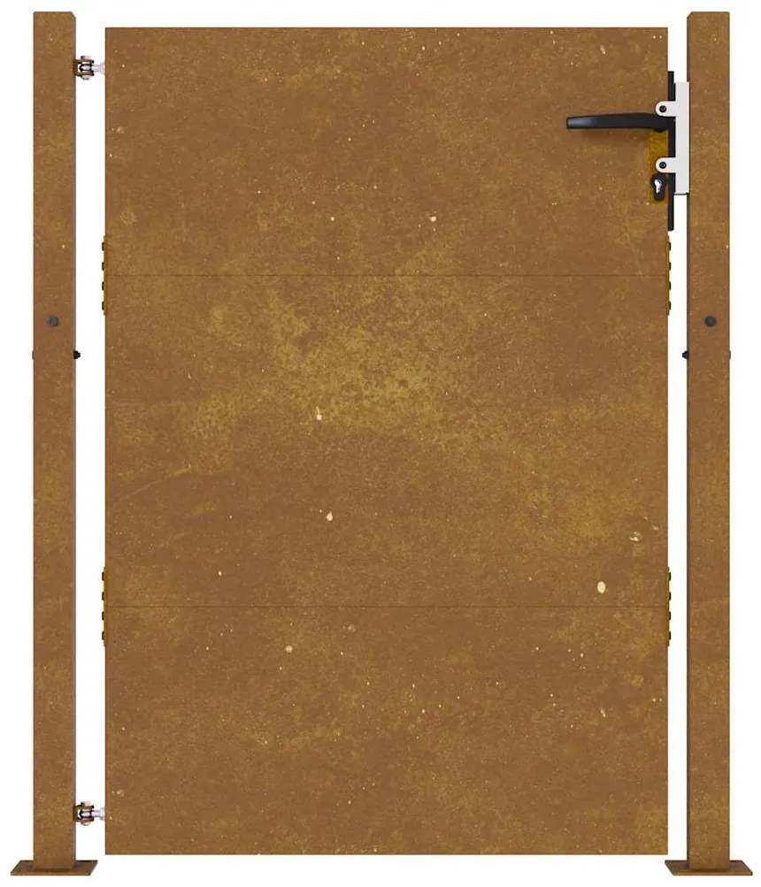 Portão de jardim 105x155 cm aço corten