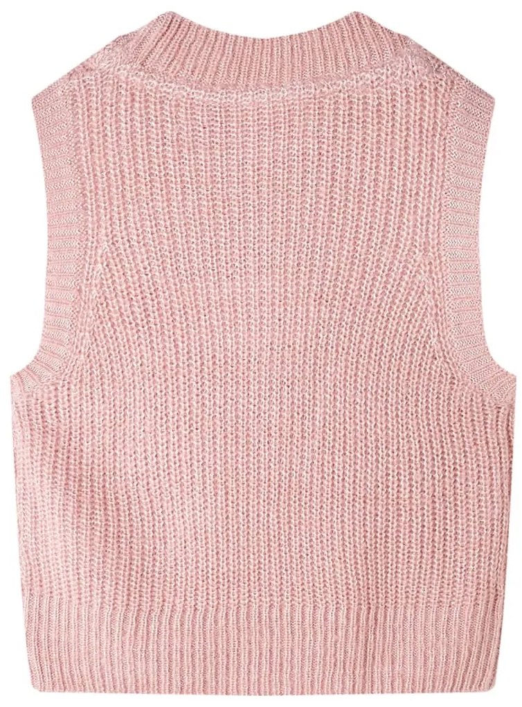Colete de malha para criança rosa-claro 116