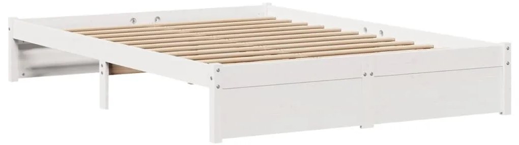 Estrutura de cama c/ cabeceira sem colchão 140x190 cm branco